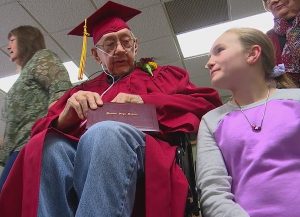 91 years old Man Received his High School Diploma
