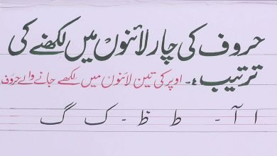 How to Write Urdu Haroof e Tahaji in Upper 3 lines